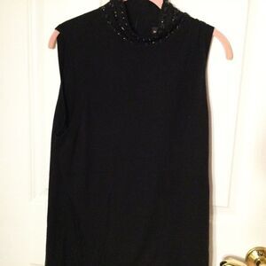 NWOT Dana Buchman Black Knit Top Women’s XL